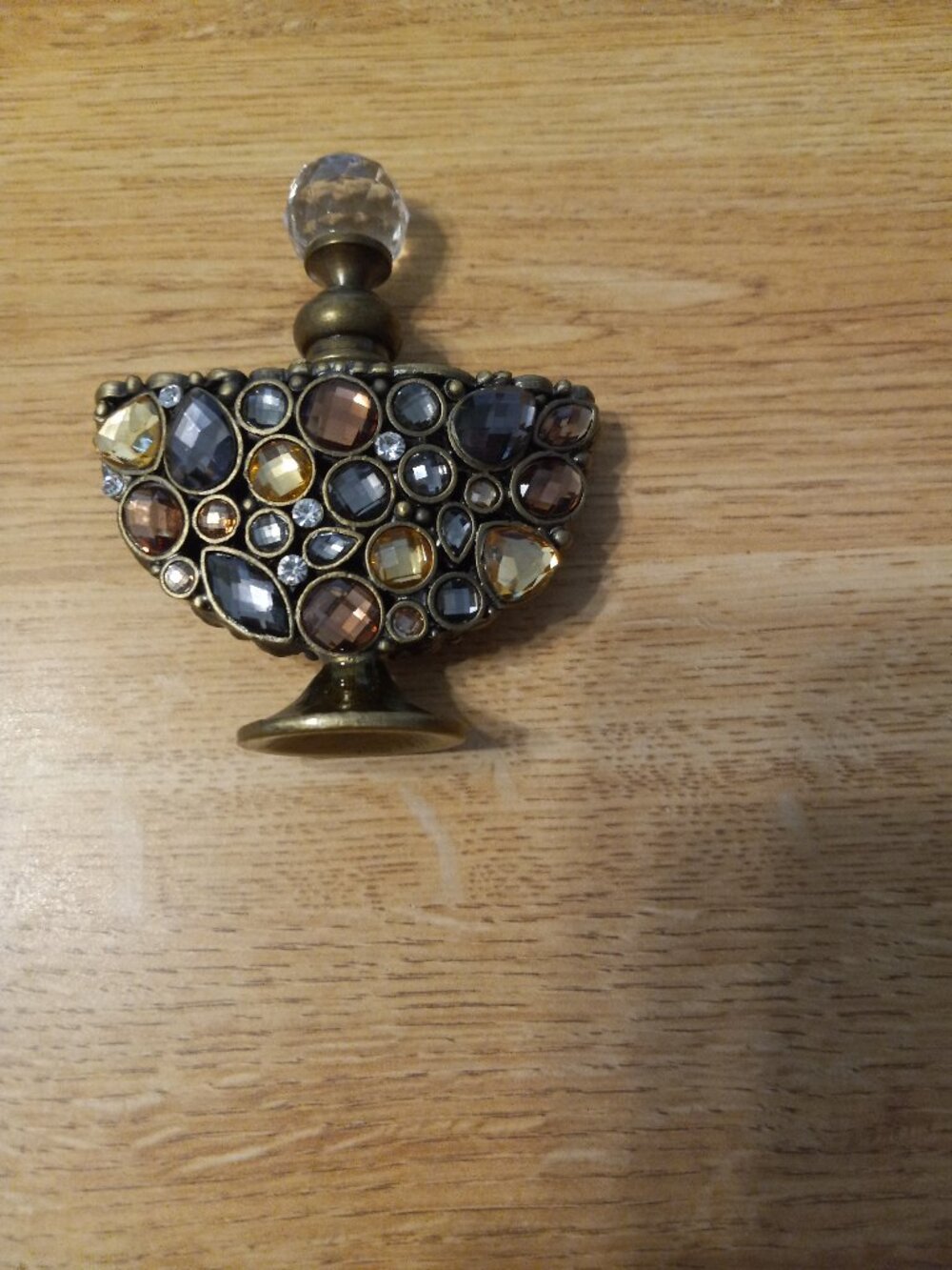 VINTAGE MINI Perfume Bottle with rhinestones & Stopper